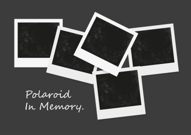 Instant photo renk arka plan üzerinde. Polaroid fotoğraf, eski Polaroid