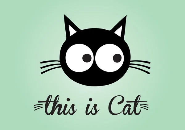 Bu kedi, kedi vektör, şirin kedi renkli. yeşil arka plan