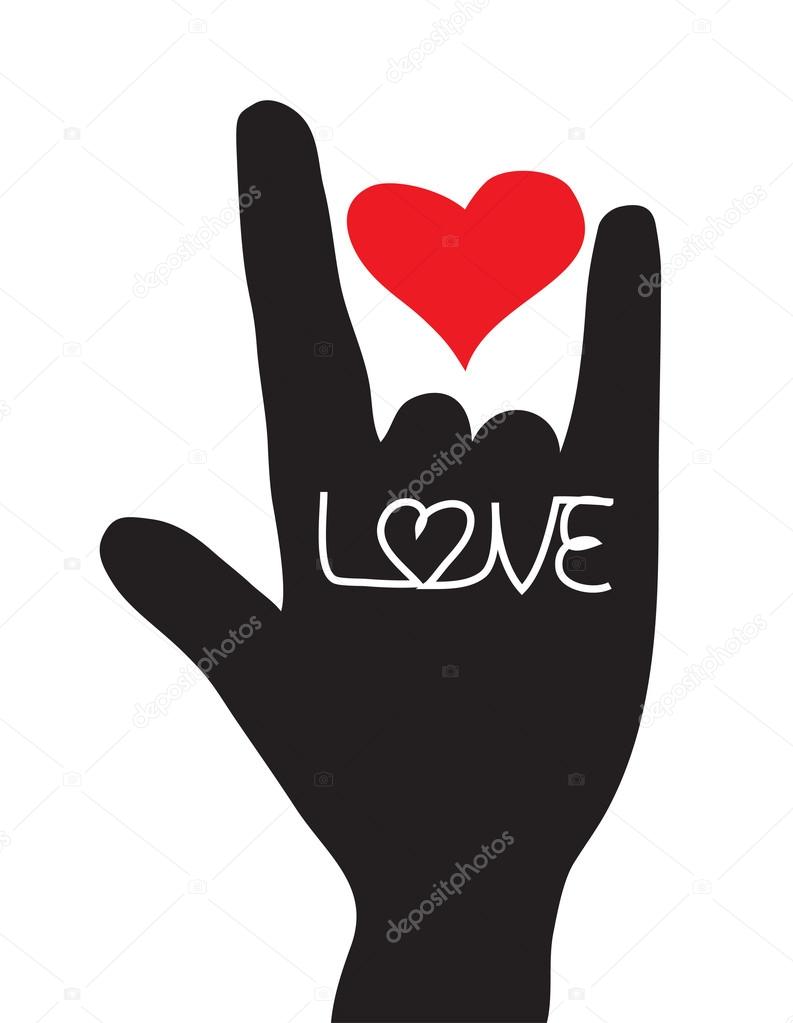 Love Hand Sign Love Symbol Vector Illustration Stock Vector C Cssanddesign 95915016