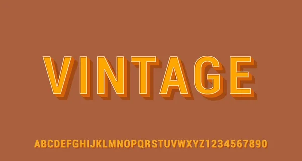 Efecto Texto Vintage Adecuado Para Folleto Póster Titular Logotipo Monograma — Vector de stock