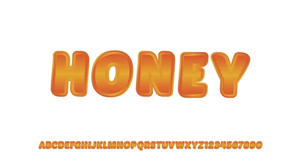 Gold Honey Gradient Text Effect Suitable Flyer Poster Headline Logotype — Stock Vector