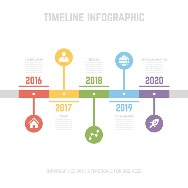 Šablony návrhů infographic časové osy. — Stockový vektor