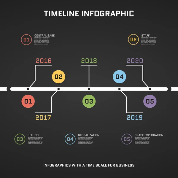 Vorlage: Zeitleiste Infografik. — Stockvektor