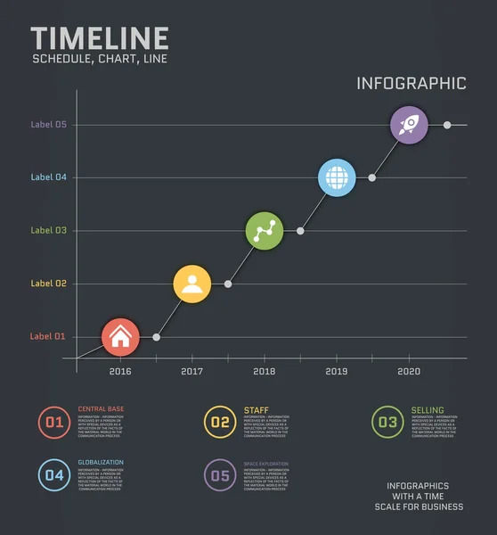 Timeline șabloane de design infografic . — Vector de stoc