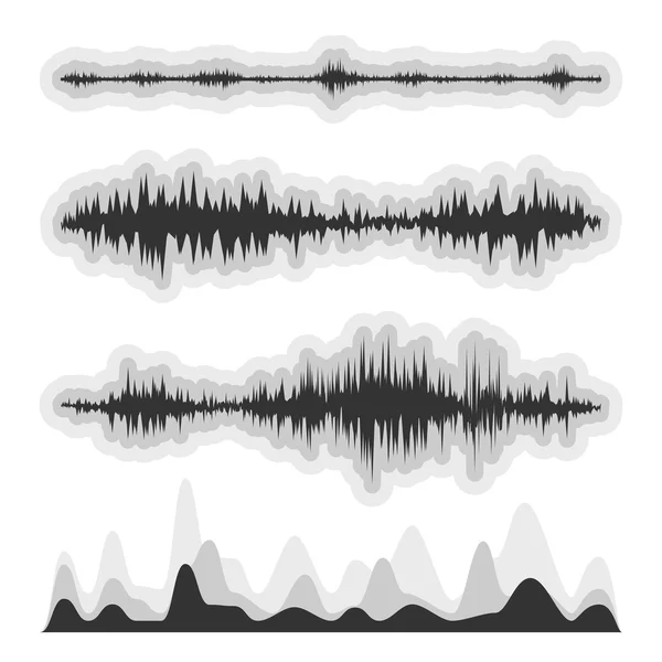 Set of vector audio scales. — Stock Vector