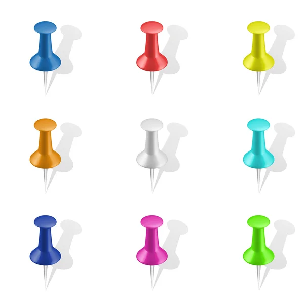 Ensemble d'icônes push pins . — Image vectorielle