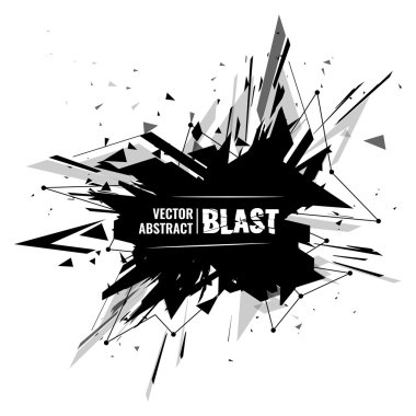Vector illustration of an abstract explosion. clipart
