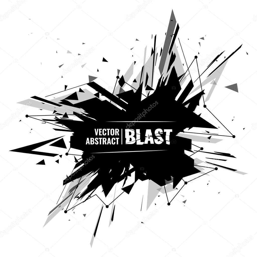 Abstract image of explosion, illustration background, dark matter, the explosion effect.