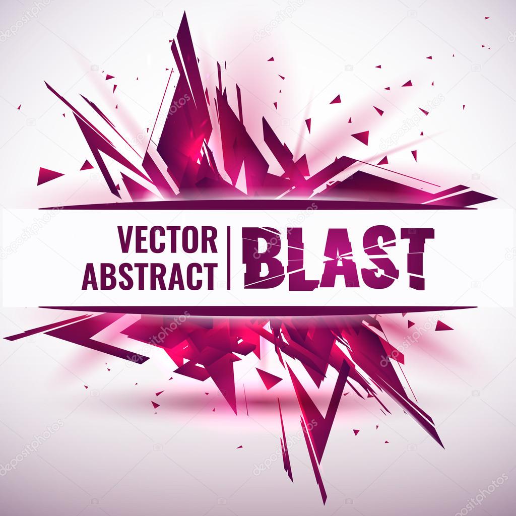 Abstract image of explosion, illustration background, dark matter, the explosion effect.