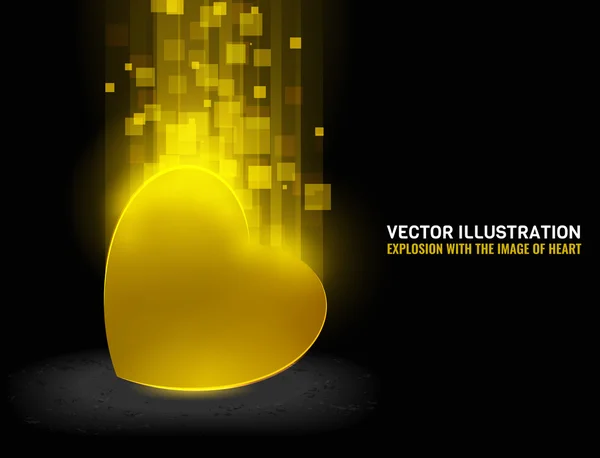 Vectorillustratie van een abstracte explosie. — Stockvector