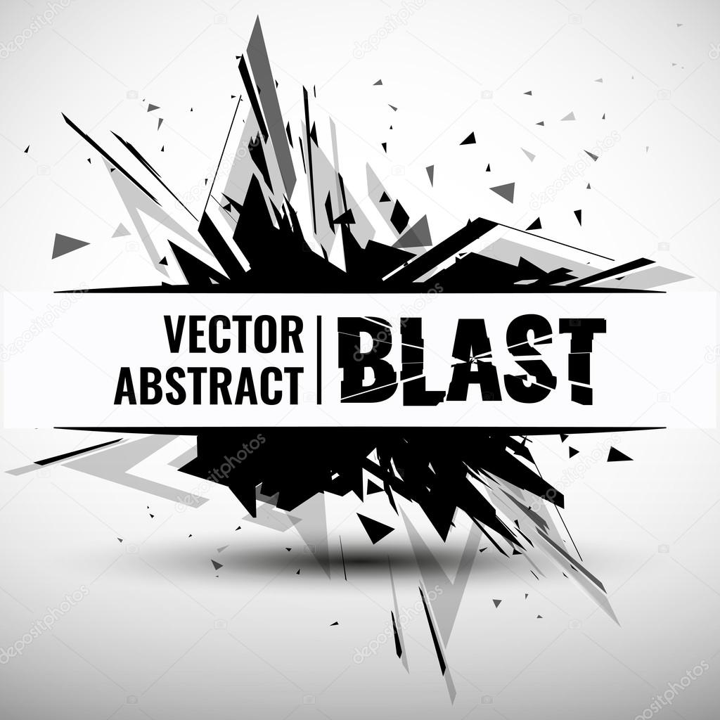 Abstract image of explosion, illustration background, dark matter, the explosion effect.