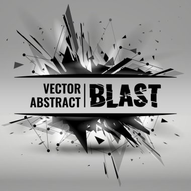 Vector illustration of an abstract explosion. clipart