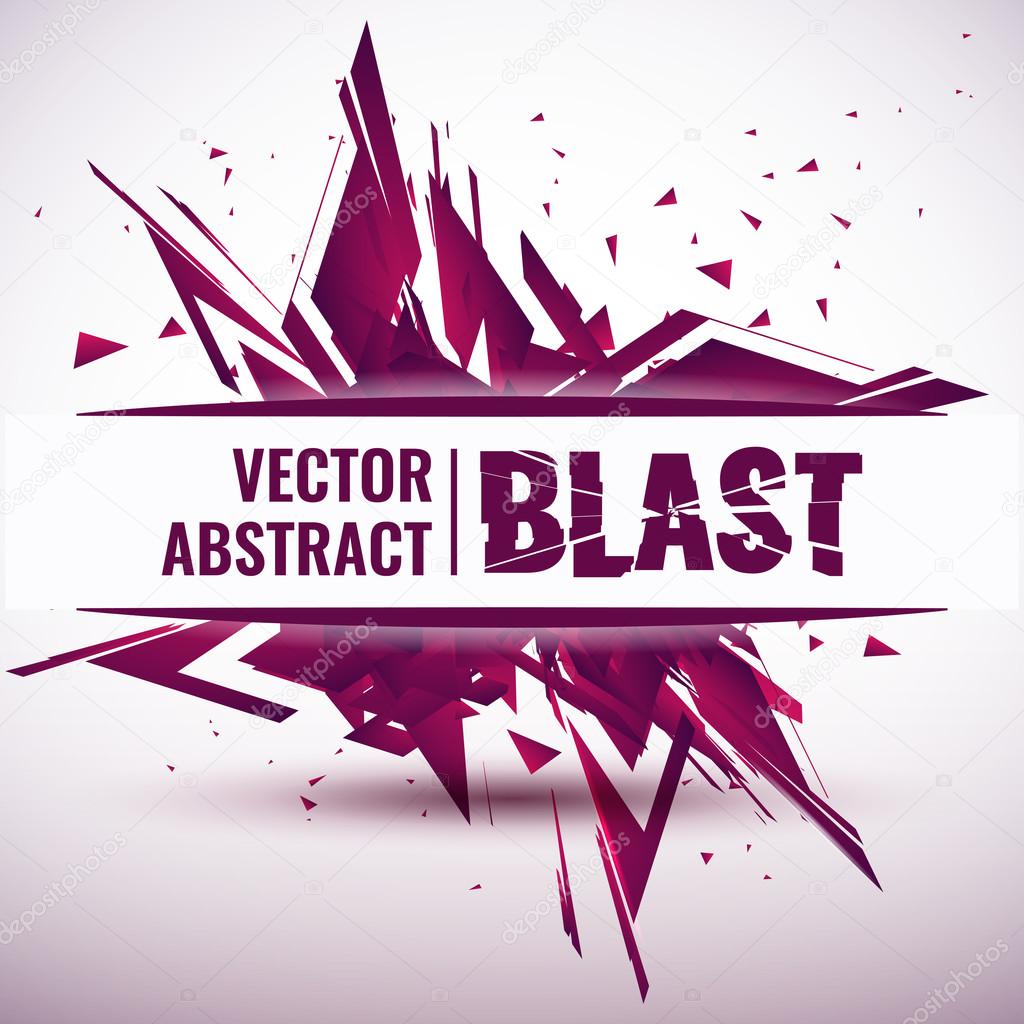 Abstract image of explosion, illustration background, dark matter, the explosion effect.