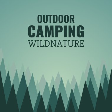 Kamp, vahşi orman ve yaban hayatı.