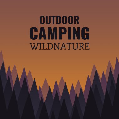Kamp, vahşi orman ve yaban hayatı.