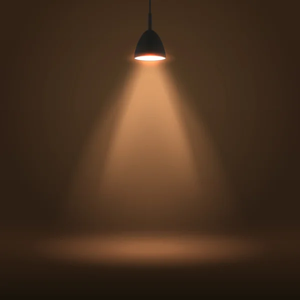 La lampe s'allume, la lumière de la lanterne . — Image vectorielle