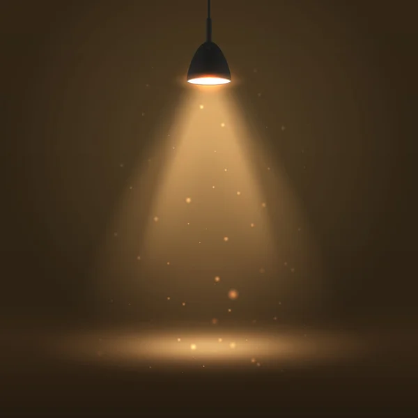 La lampe s'allume, la lumière de la lanterne . — Image vectorielle