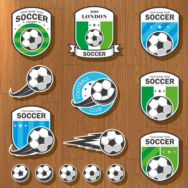 Set of football logos. — Stock Vector