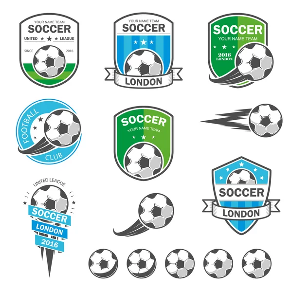 Reihe von Fußball-Logos. — Stockvektor