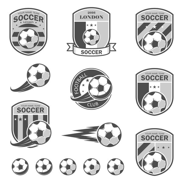 Set of football logos.