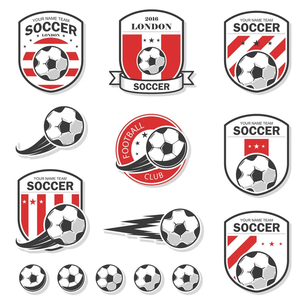 Reihe von Fußball-Logos. — Stockvektor