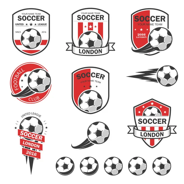 Set of football logos. — Stock Vector