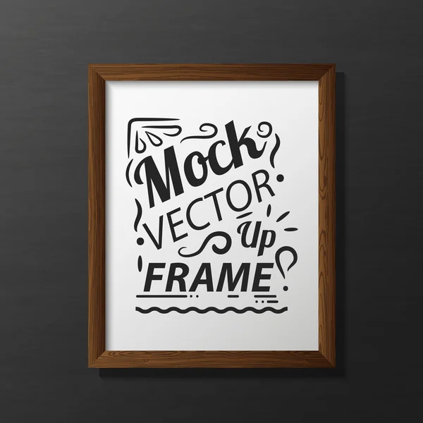 Vector, marco de madera . — Archivo Imágenes Vectoriales