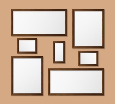 Vektör, ahşap çerçeve.