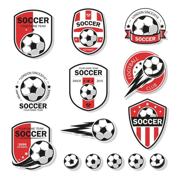 Reihe von Fußball-Logos. — Stockvektor