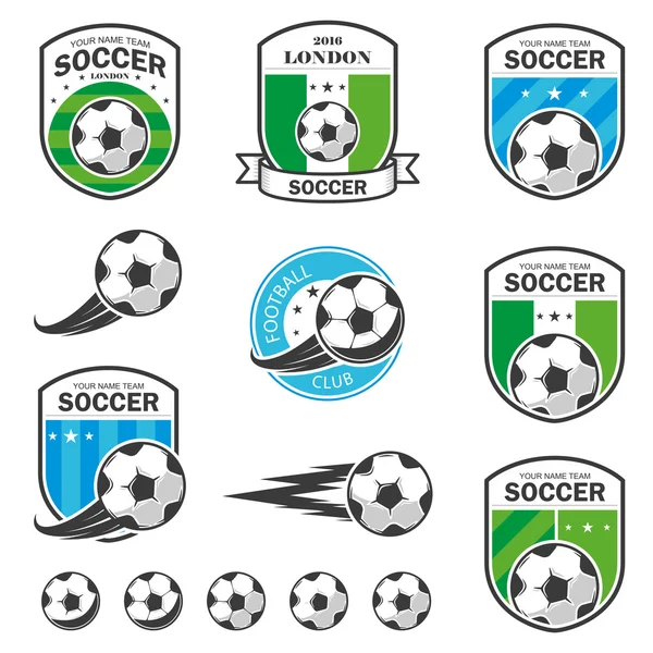 Set of football logos. — Stock Vector