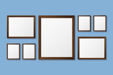 Vektör, ahşap çerçeve.