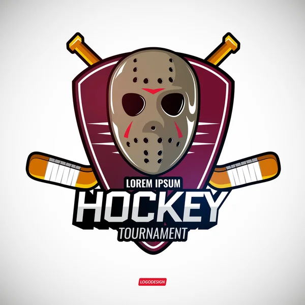 Logos sportifs pour le hockey . — Image vectorielle