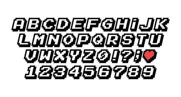 Pixel Trendy Typeset, Simple Font, System Computer Script Stock