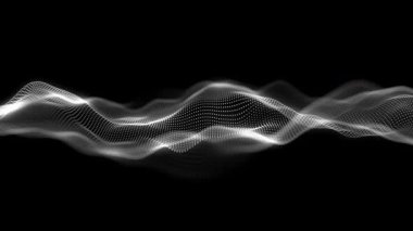 Akan mor dalgalar ve dijital parçacıklarla parlayan soyut animasyon. Kusursuz ve fütüristik, teknoloji, yapay zeka veya uzay temalı görseller için mükemmel..