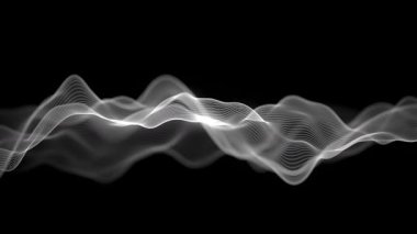 Akan mor dalgalar ve dijital parçacıklarla parlayan soyut animasyon. Kusursuz ve fütüristik, teknoloji, yapay zeka veya uzay temalı görseller için mükemmel..