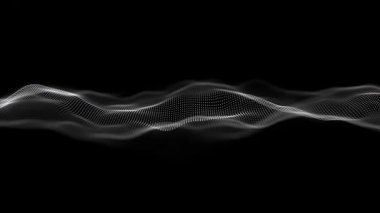 Akan mor dalgalar ve dijital parçacıklarla parlayan soyut animasyon. Kusursuz ve fütüristik, teknoloji, yapay zeka veya uzay temalı görseller için mükemmel..