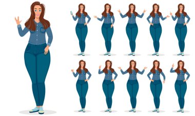 Genç bir bayandan büyük jestler.