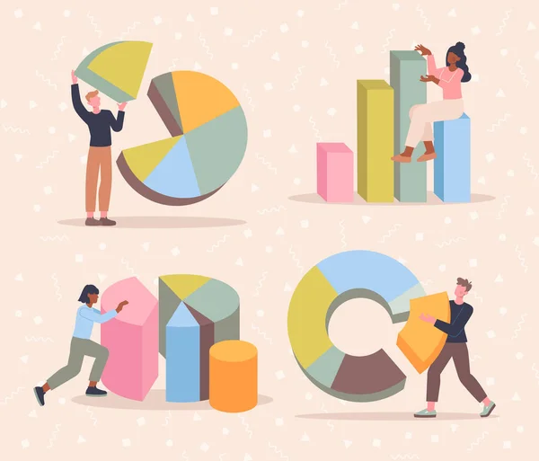 Investment asset allocation, rebalance diagram set — Archivo Imágenes Vectoriales