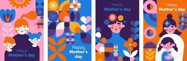 La fête des mères. Journée de la femme. Fond ou motifs abstraits — Image vectorielle