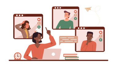 Video konferansı konsepti