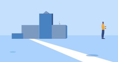 Takım oluşturma ve işbirliği. Ofis çalışanları ve girişimcilerin birlikte proje üzerinde çalıştığı ve görevleri tamamladığı bir pankart. Ortaklık ve takım çalışması. Düz grafik çizgi film