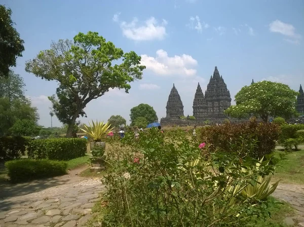 Endonezya Daki Yogyakarta Yakınlarındaki Prambanan Tapınağı — Stok fotoğraf