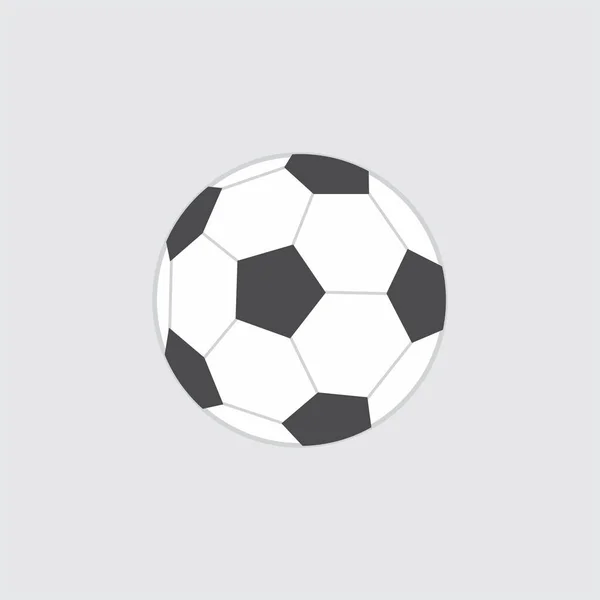 Fußball Oder Fußball Auf Grauem Hintergrund Flache Sport Illustration — Stockfoto