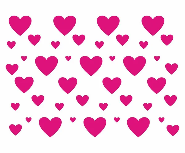Herzmuster Rosa Farbe Herznahtloses Muster Hintergrund Vektor Illustration — Stockfoto