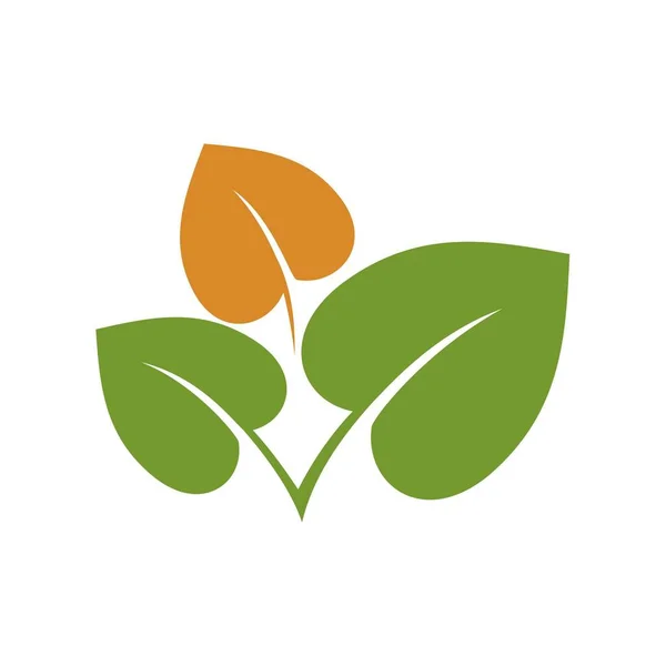 Зеленый Лист Иллюстрации Дизайн Логотипа Иконы Изолирован Белом Фоне — стоковый вектор