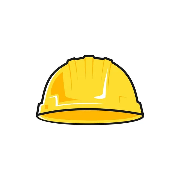 Yellow Safety Helmet Industrial Security Safety Icon Vector Illustration — Stock Vector