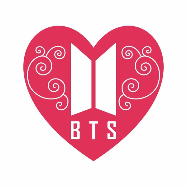 BTS aşığı. Bangtan Çocukları. Basit tasarım, logo simgesi