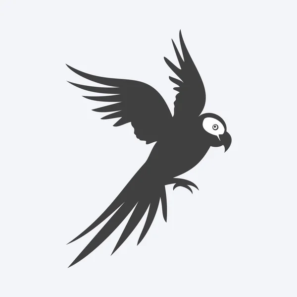 Bird Silhouette Illustration Light Background Icon Symbol Logo Design — Διανυσματικό Αρχείο