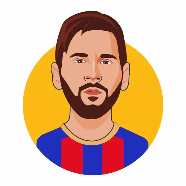 Lionel Messi Barcelona Football Player — Stock Vector