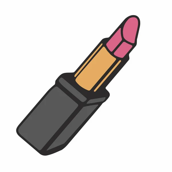 Rossetto Rosa Illustrazione Sfondo Bianco — Vettoriale Stock